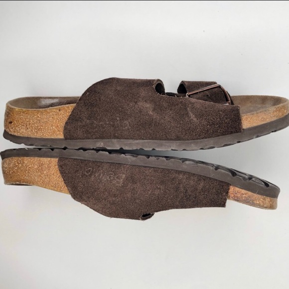 Betula by  Birkenstock Brown Suede Sandals - Picture 2 of 6